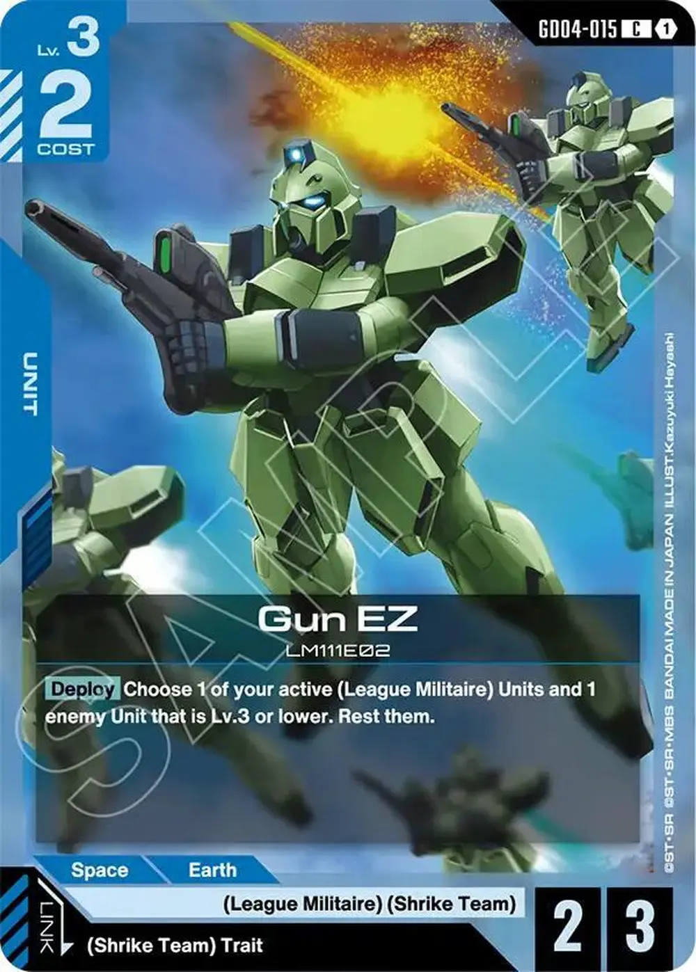 Gun EZ card front