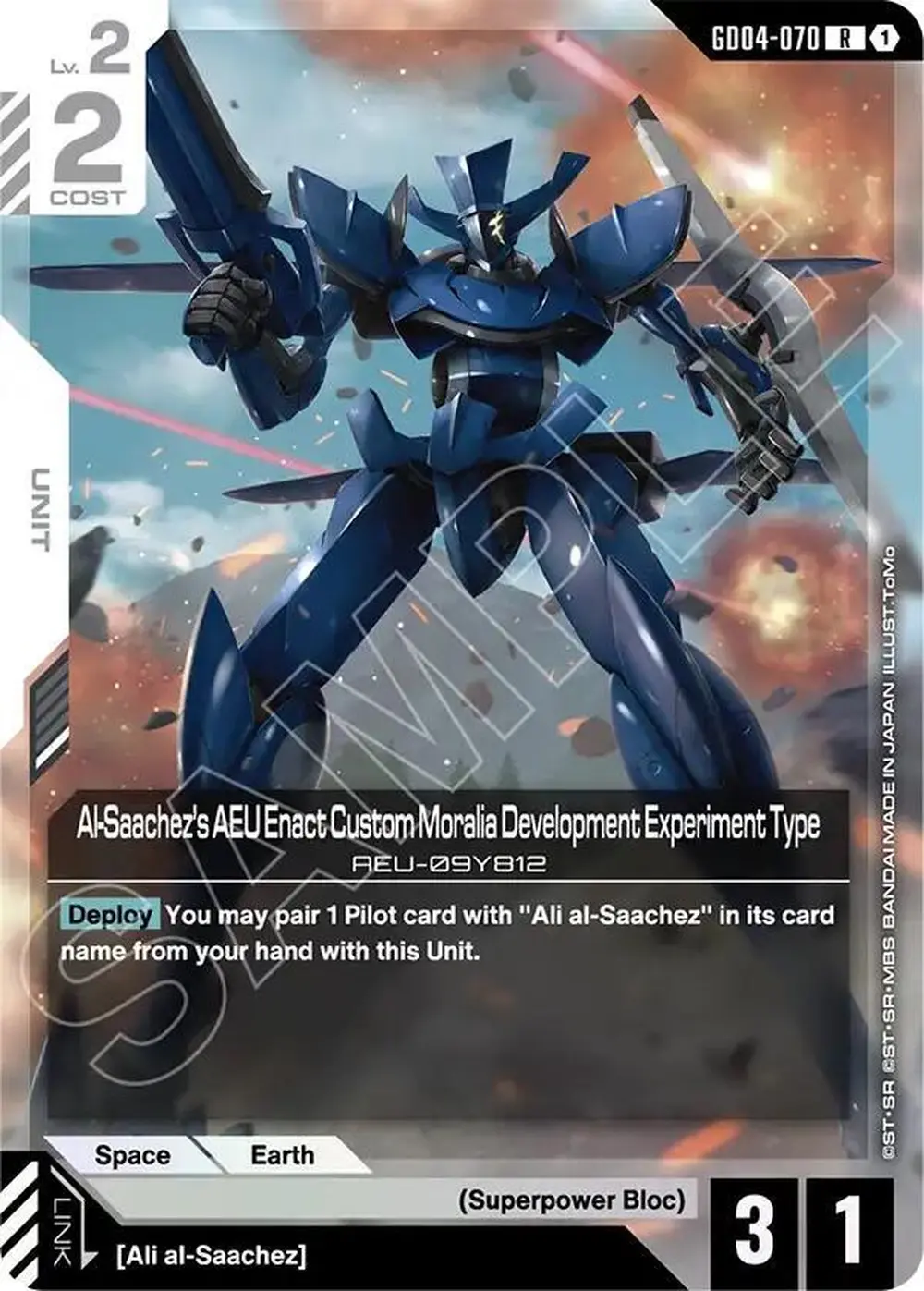 Al-Saachez's AEU Enact Custom Moralia Development Experiment Type card front