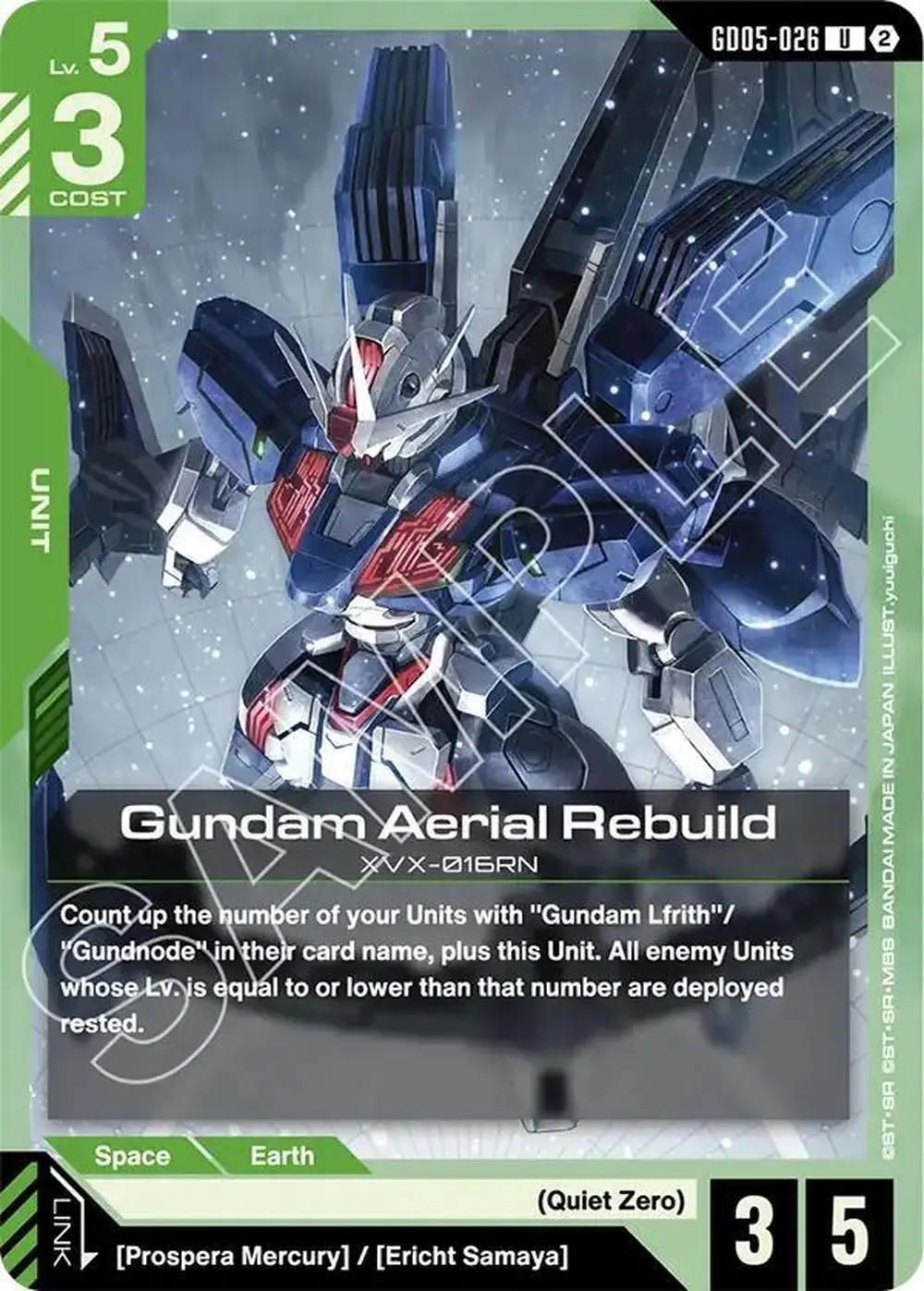 Gundam Aerial Rebuild card front