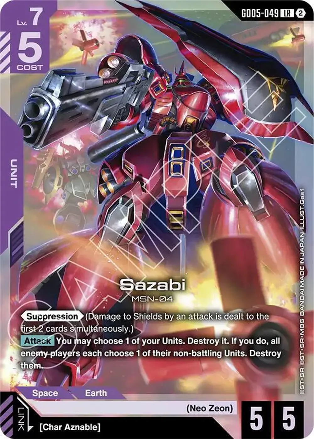 Sazabi (GD05-049) card front