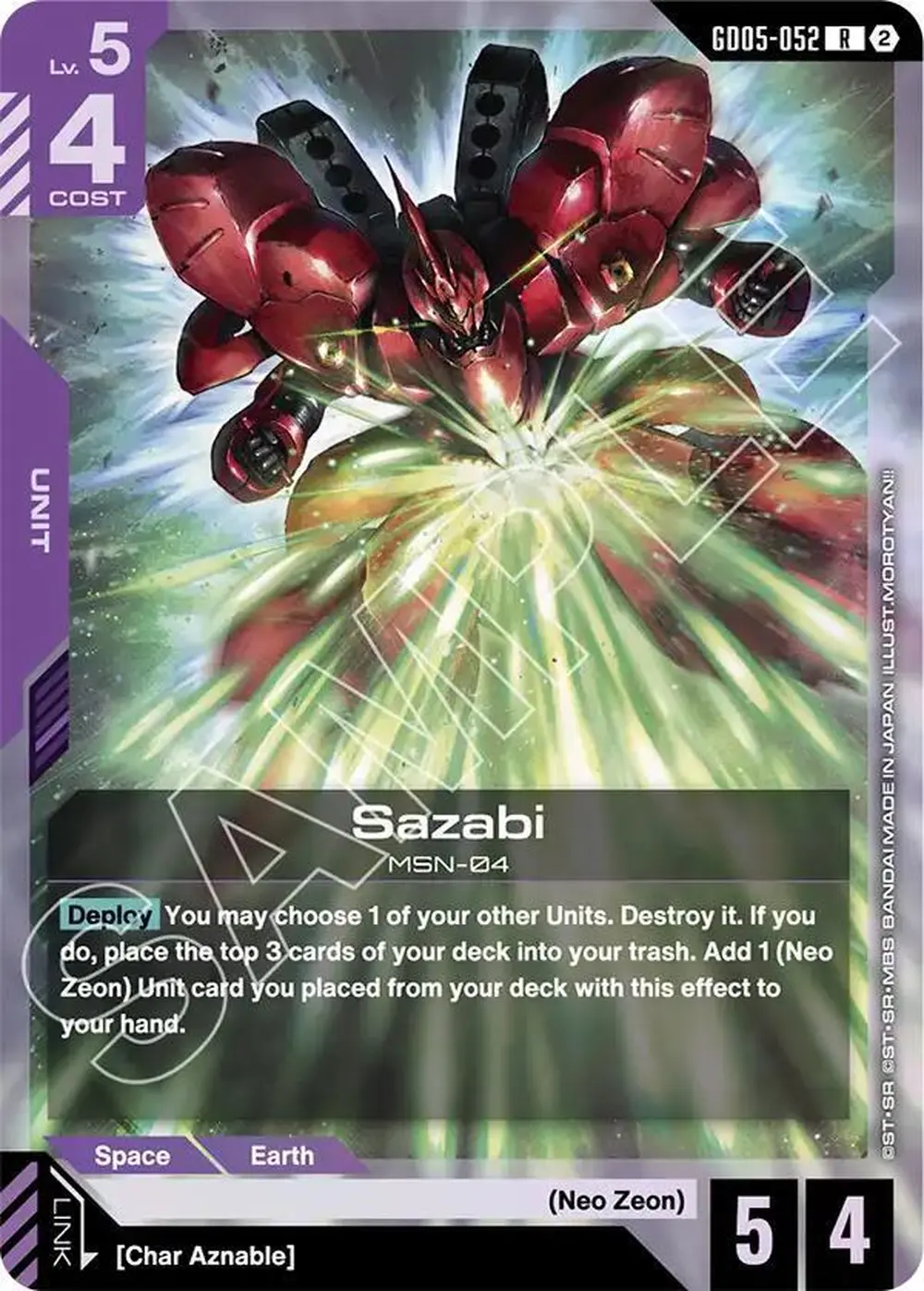 Sazabi (GD05-052) card front
