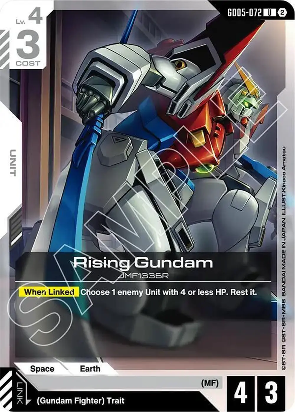 Rising Gundam card front