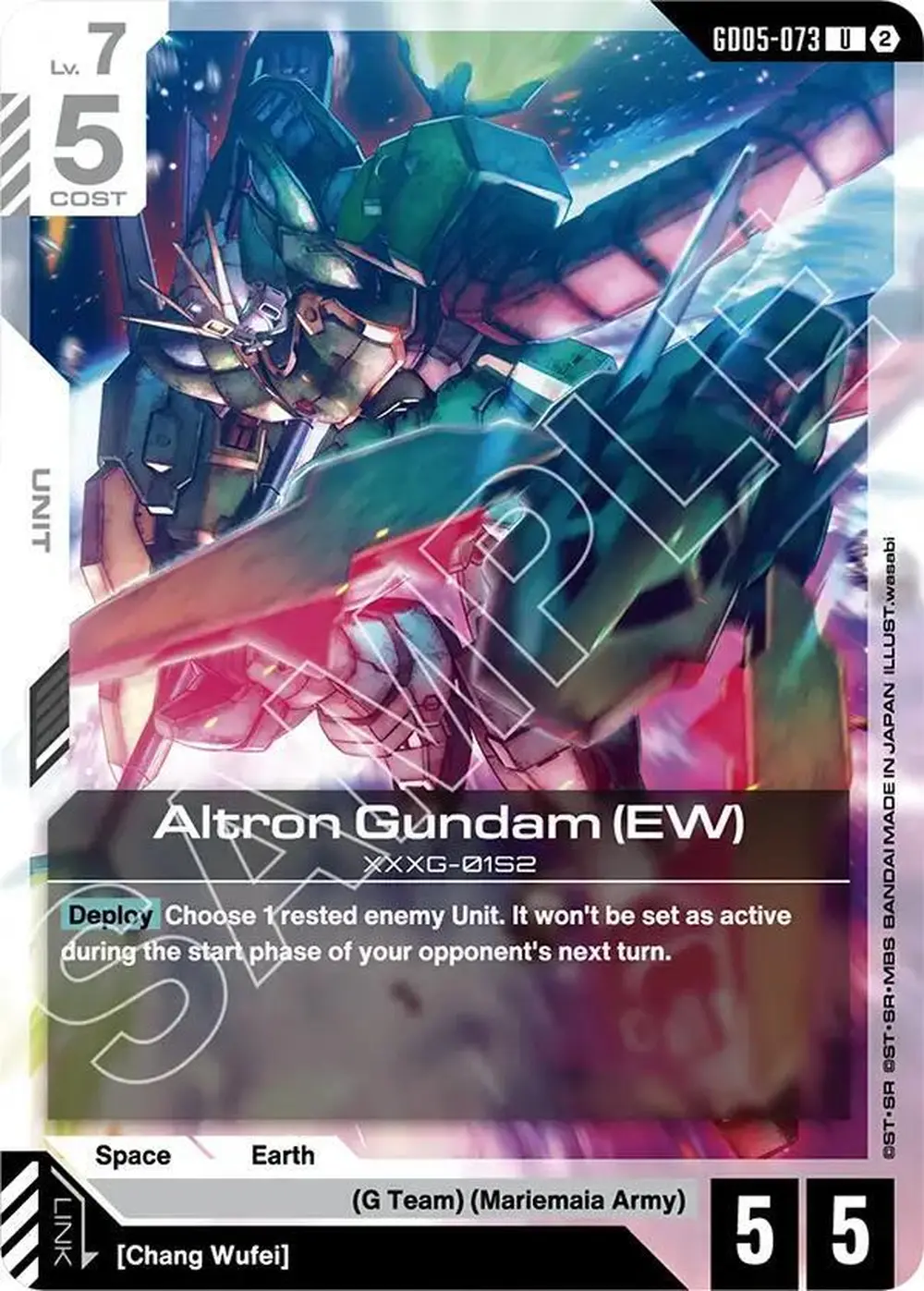 Altron Gundam (EW) card front
