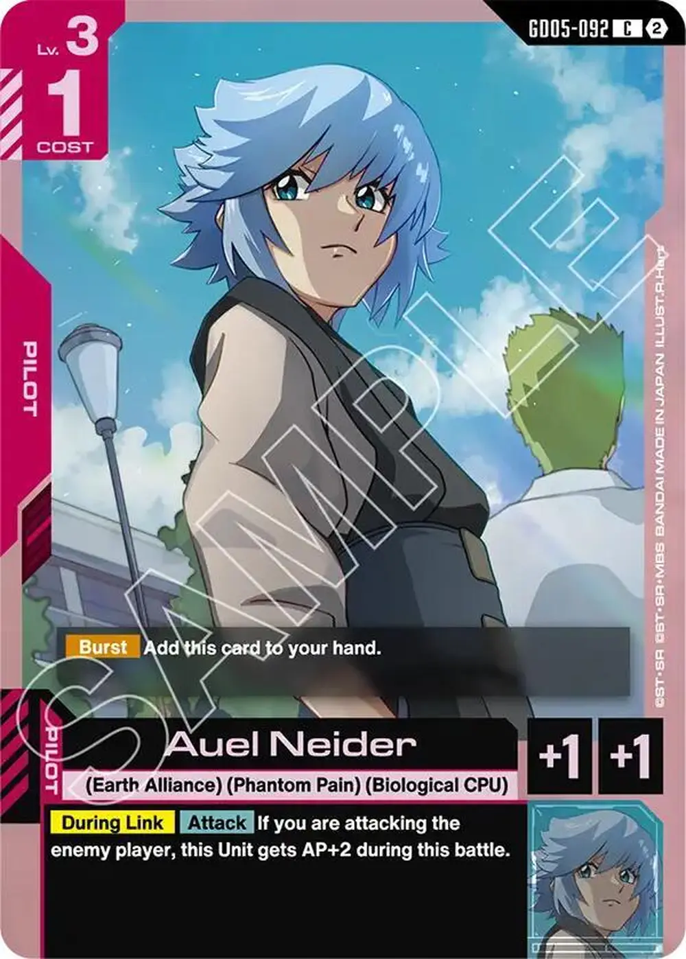 Auel Neider card front