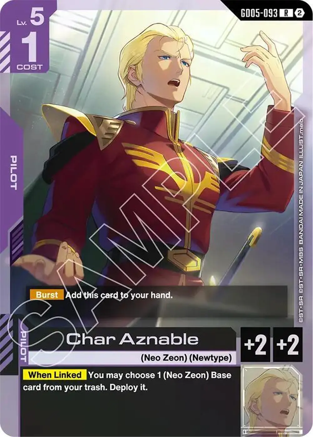 Char Aznable card front