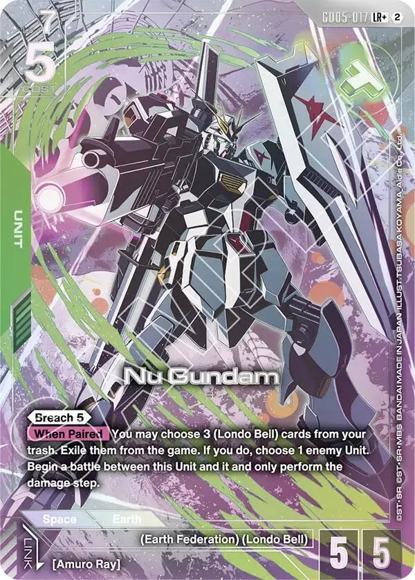 Nu Gundam (LR+) card front