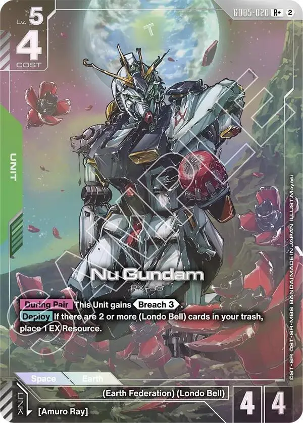 Nu Gundam (R+) card front