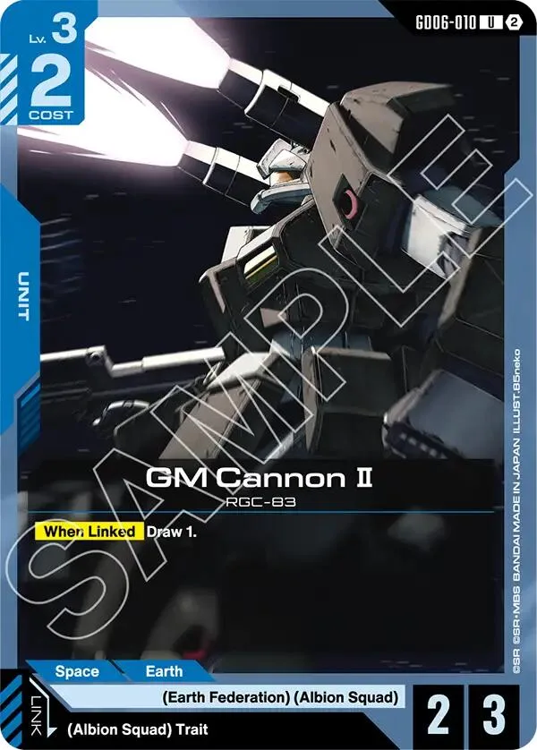 GM Cannon II card front