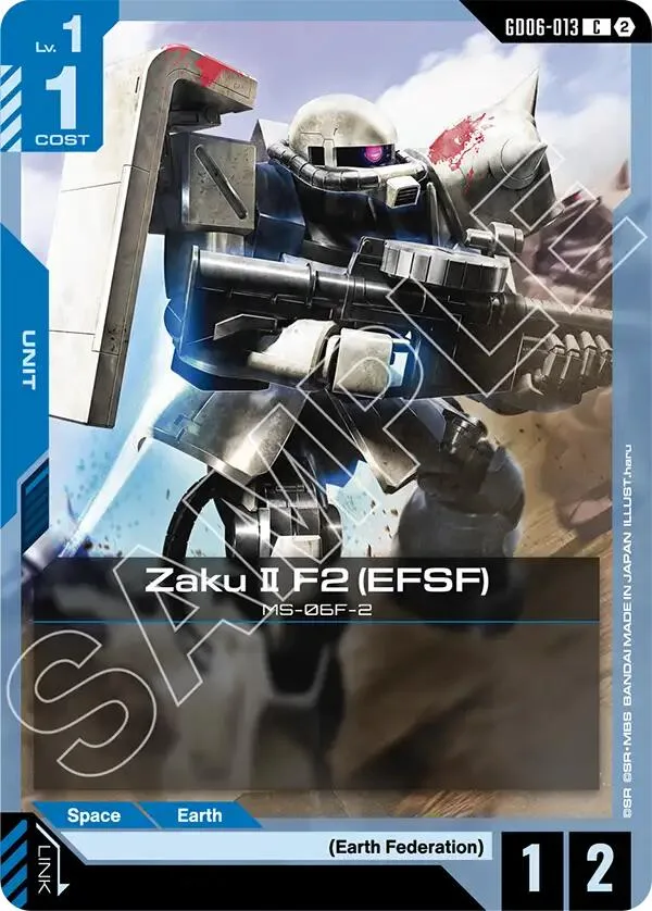 Zaku II F2 (EFSF) card front