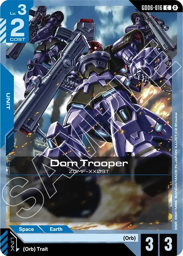 Dom Trooper card front