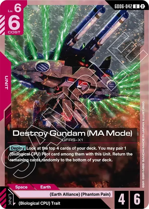 Destroy Gundam (MA Mode) card front