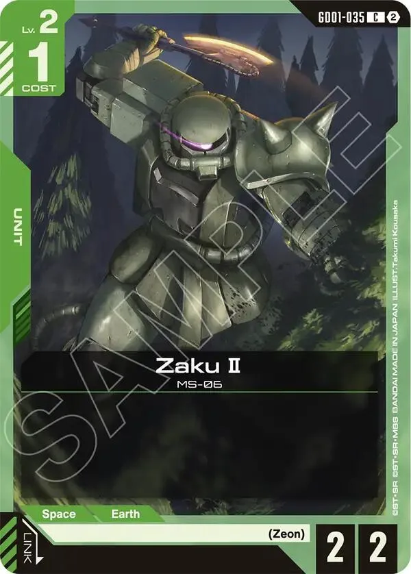 Zaku II card front