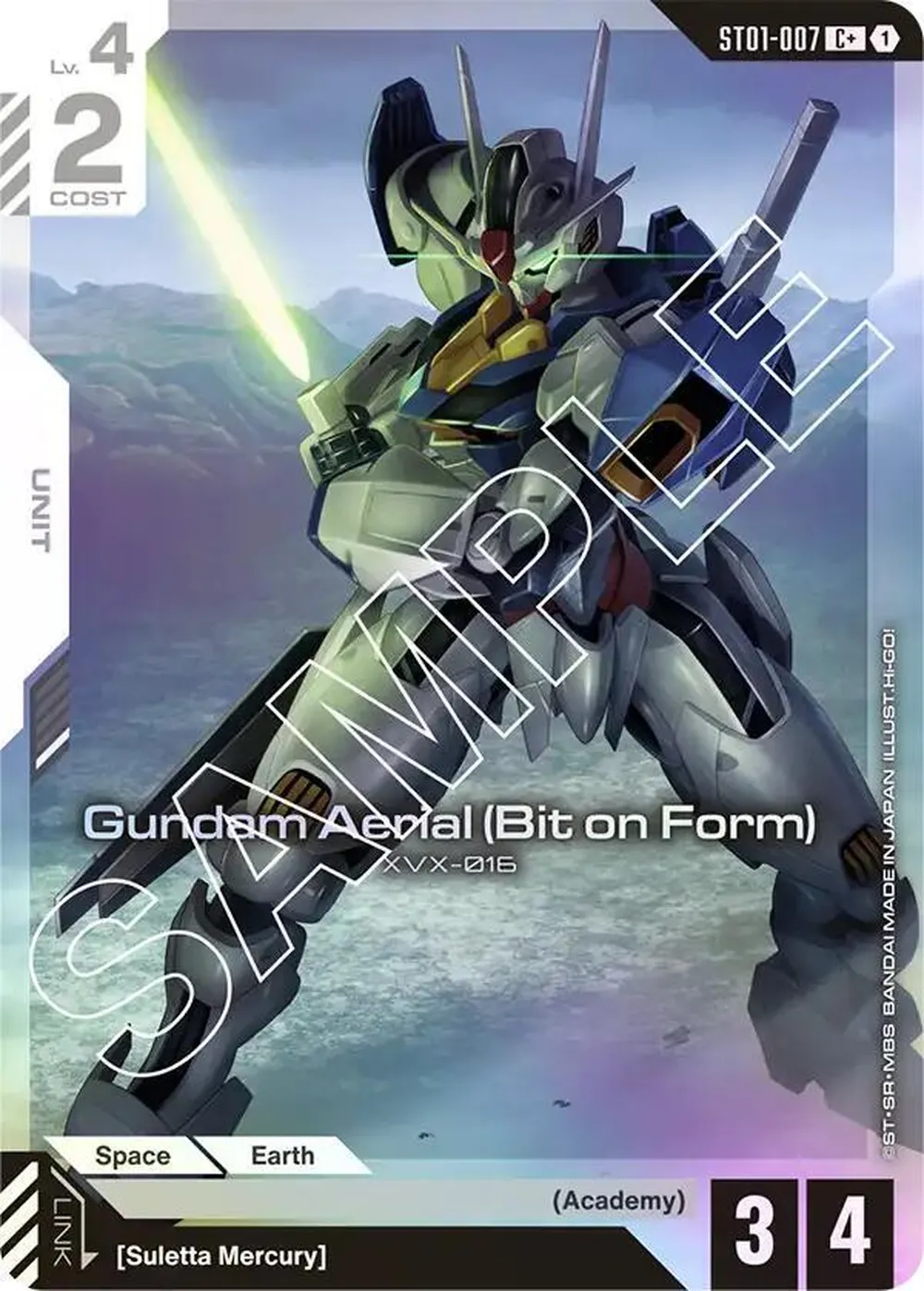 Gundam Aerial (Bit on Form) (C+) card front
