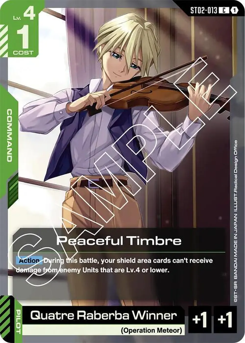 Peaceful Timbre card front