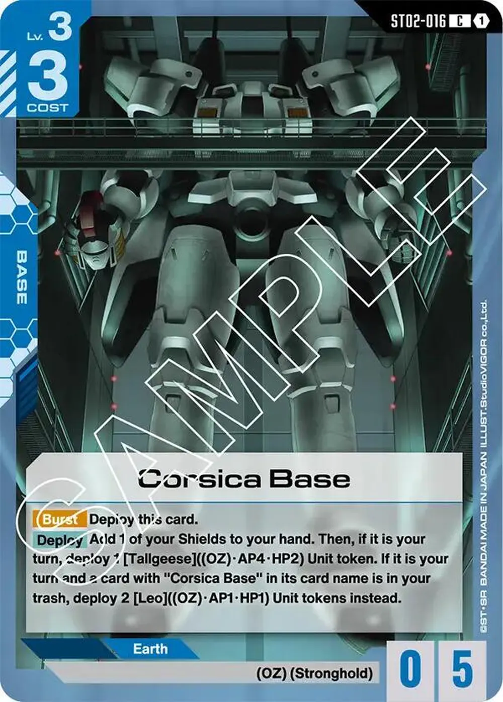 Corsica Base card front