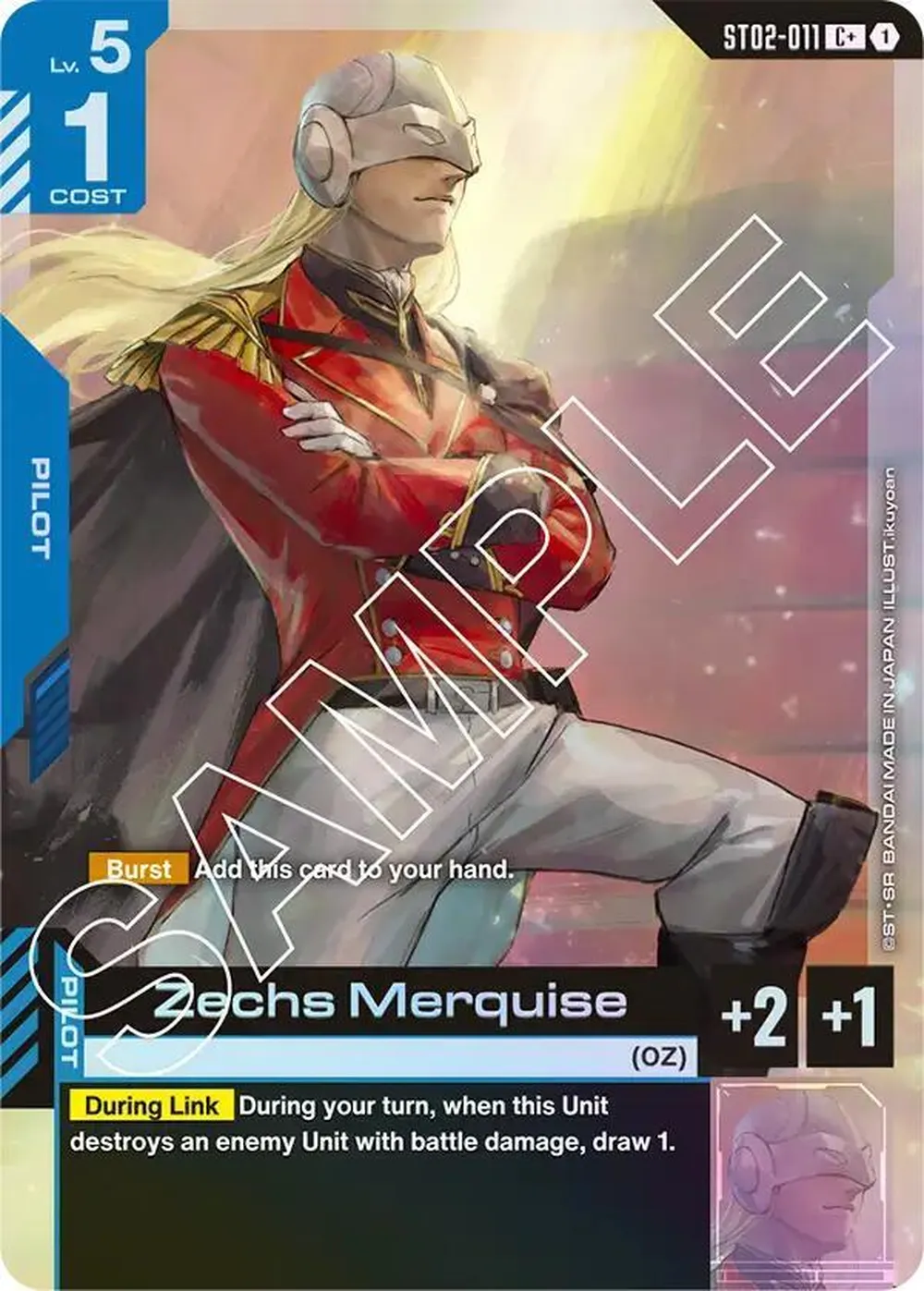 Zechs Merquise (C+) card front