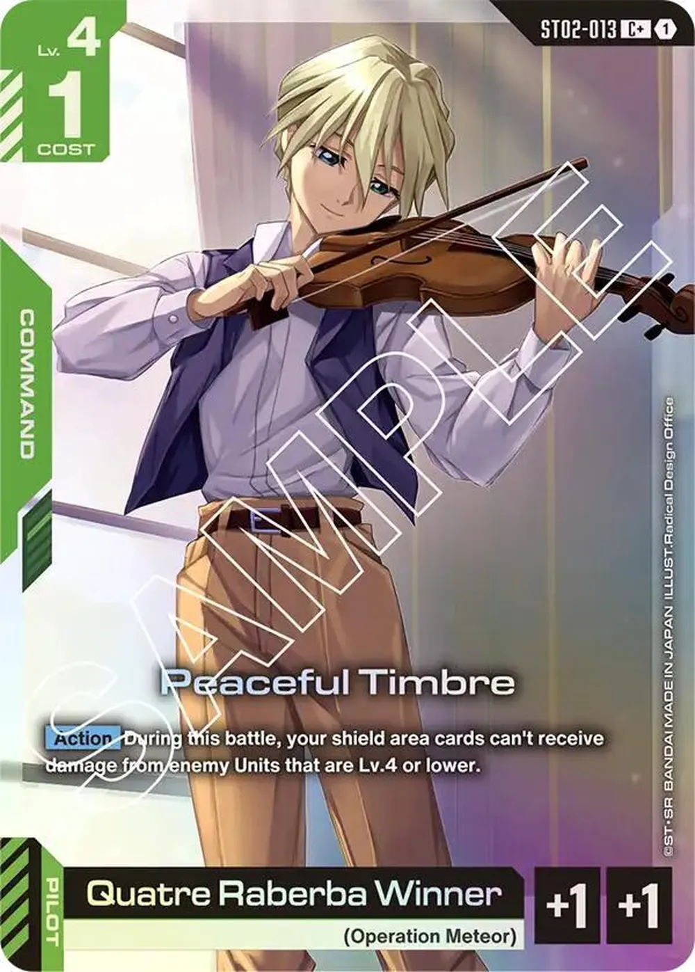 Peaceful Timbre (C+) card front