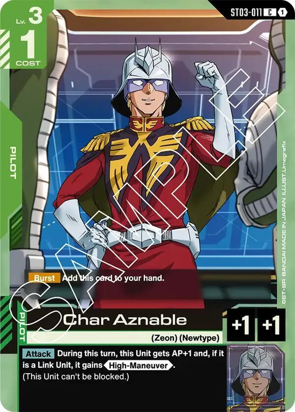Char Aznable card front