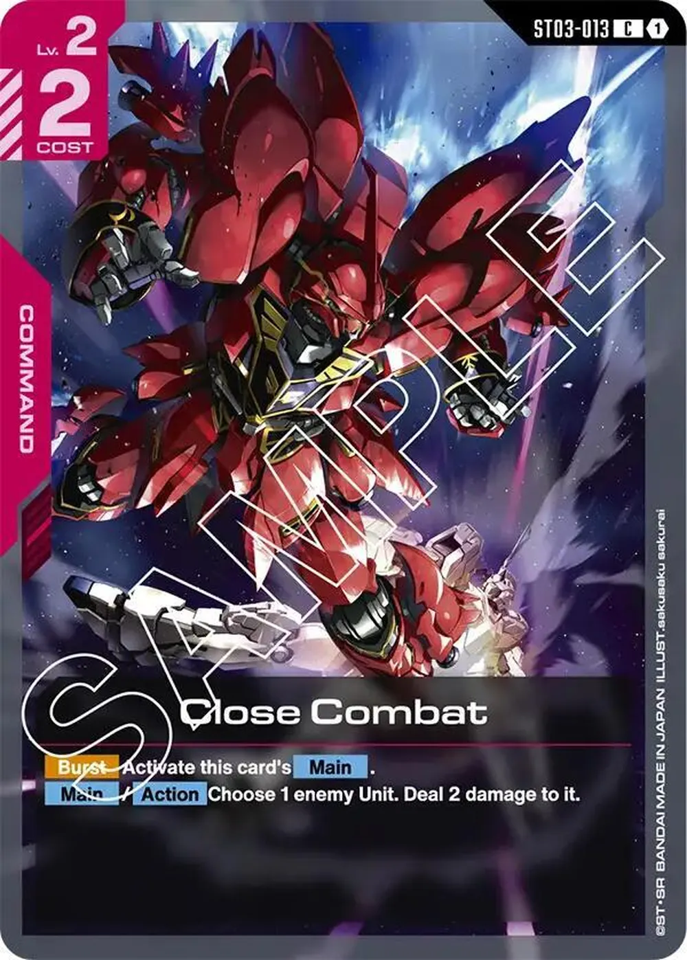 Close Combat card front