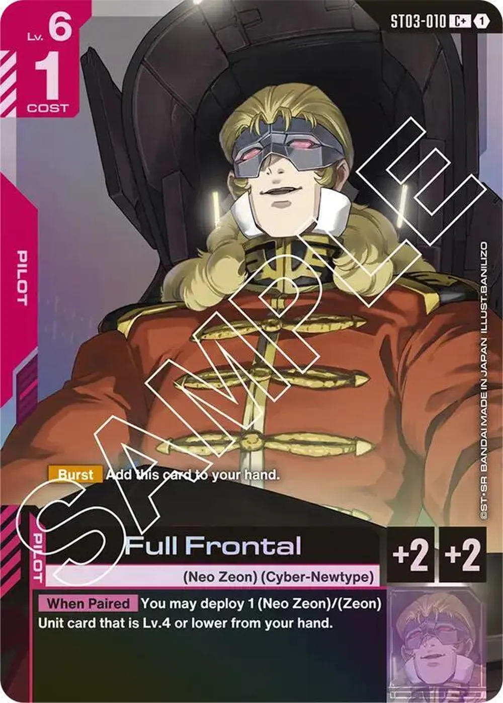 Full Frontal (C+) card front