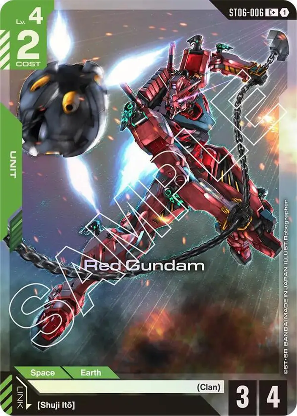 Red Gundam (C+) card front
