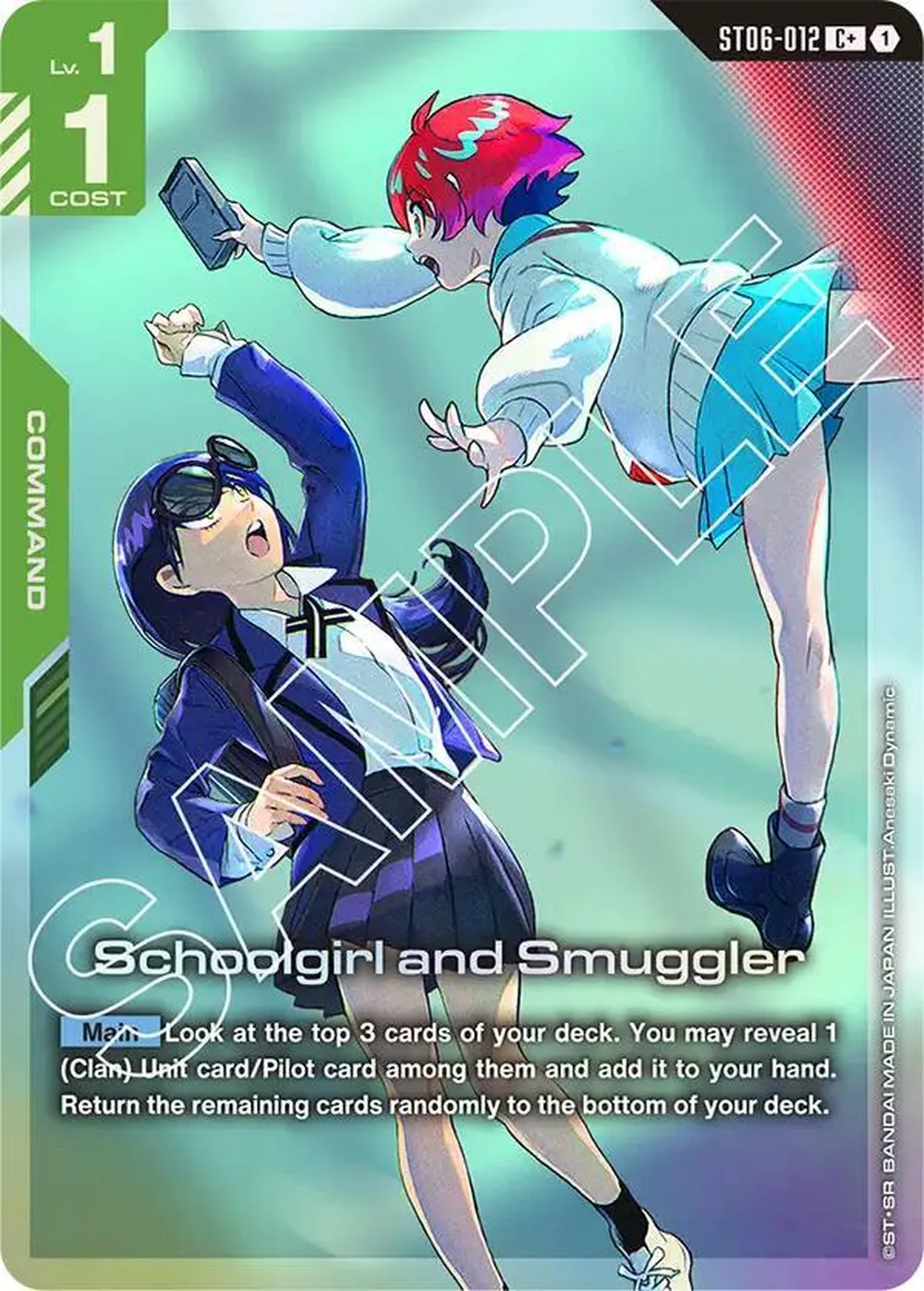 Schoolgirl and Smuggler (C+) card front