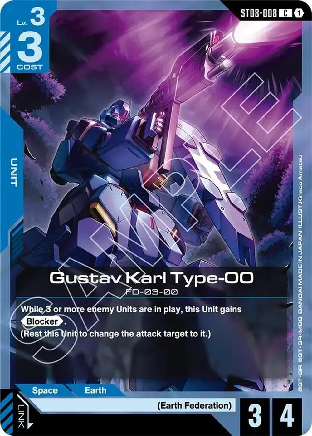 Gustav Karl Type-00 card front