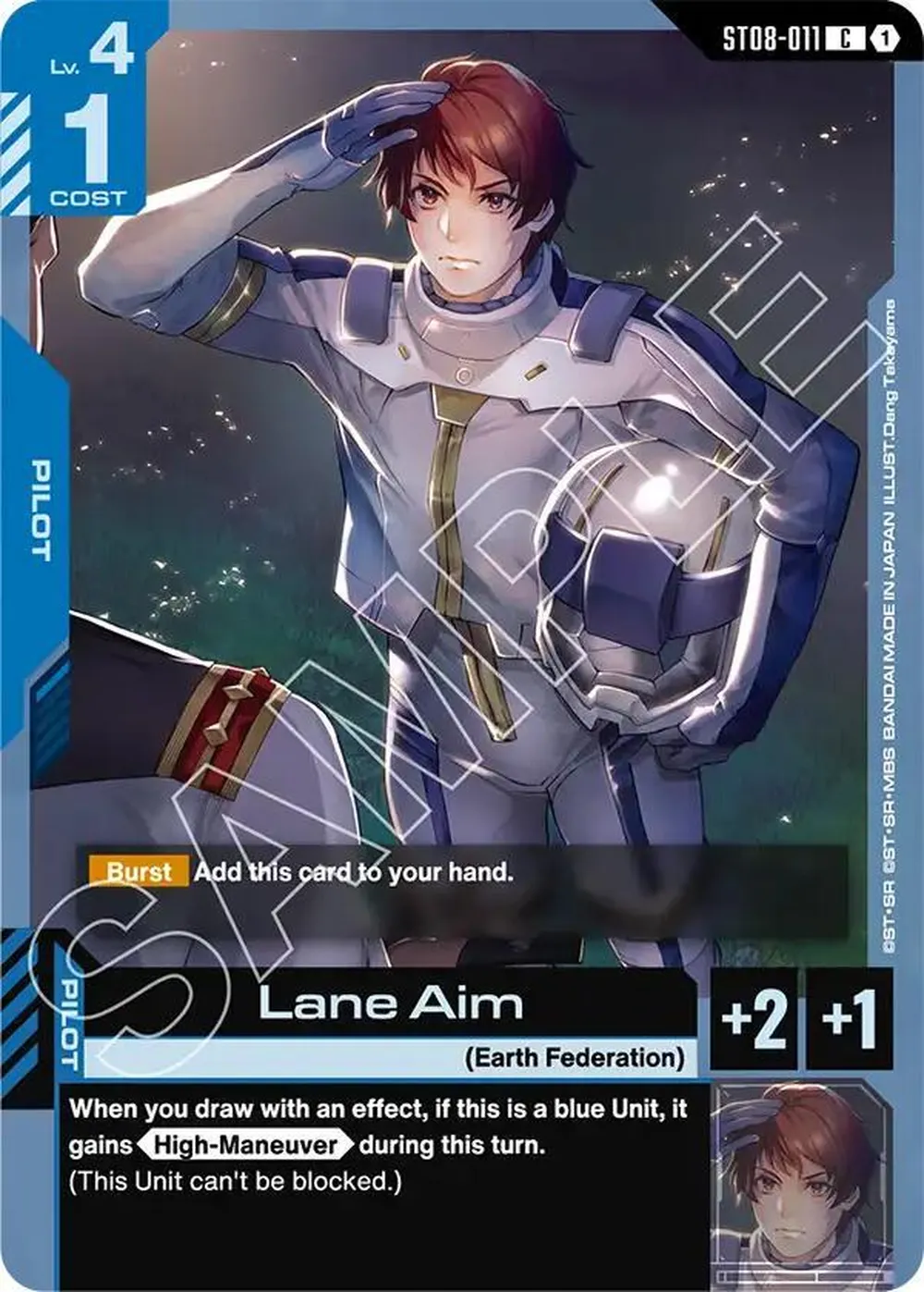Lane Aim card front