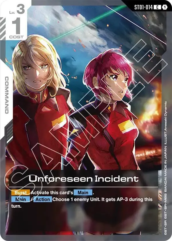 Unforeseen Incident card front