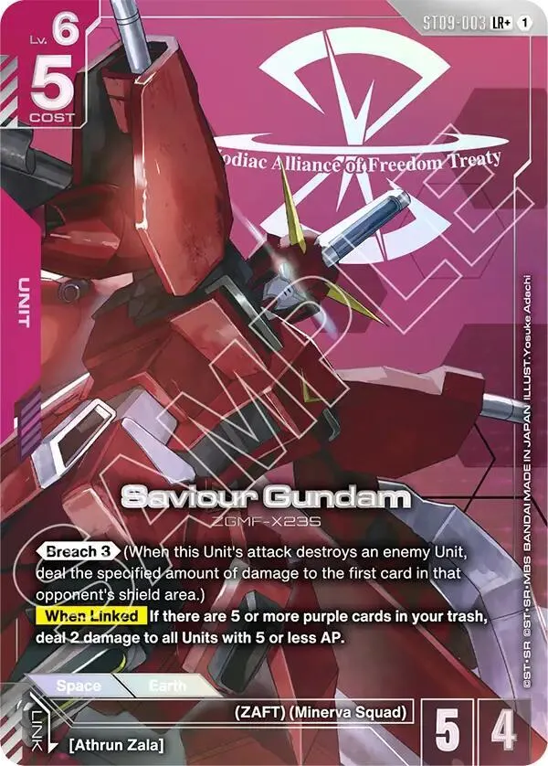 Saviour Gundam (LR+) card front