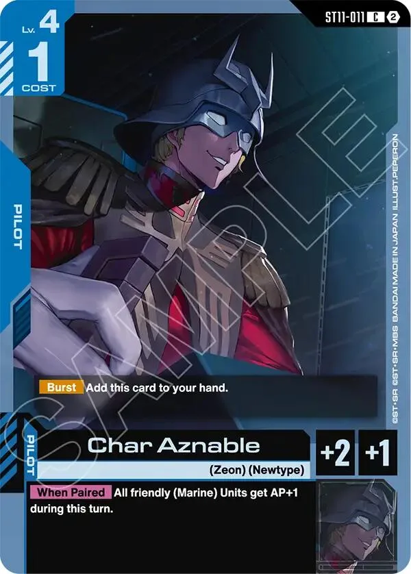 Char Aznable card front