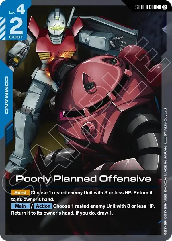 Poorly Planned Offensive card front