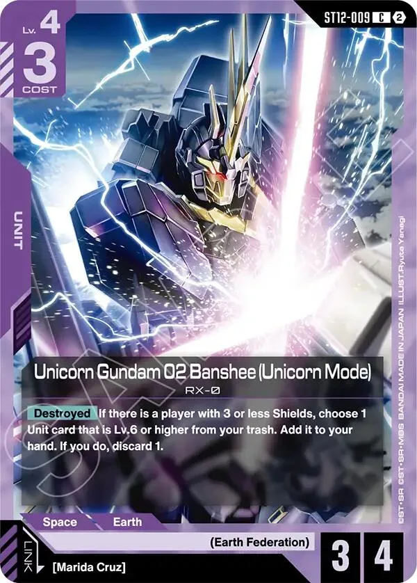 Unicorn Gundam 02 Banshee (Unicorn Mode) card front