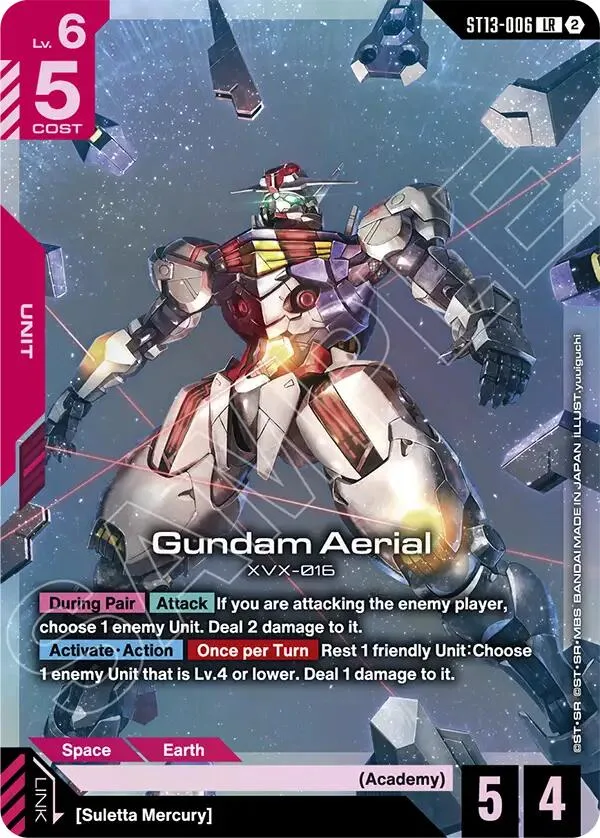 Gundam Aerial card front