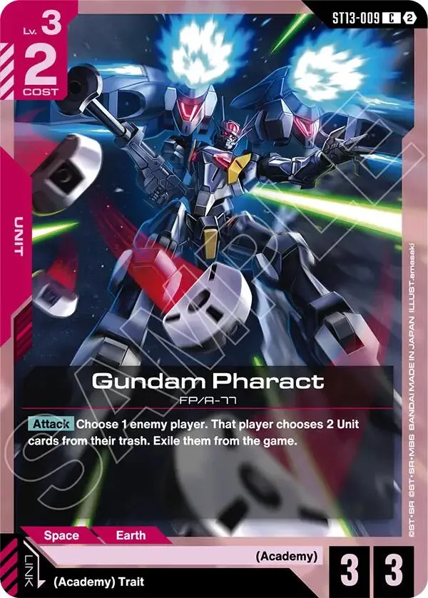 Gundam Pharact card front