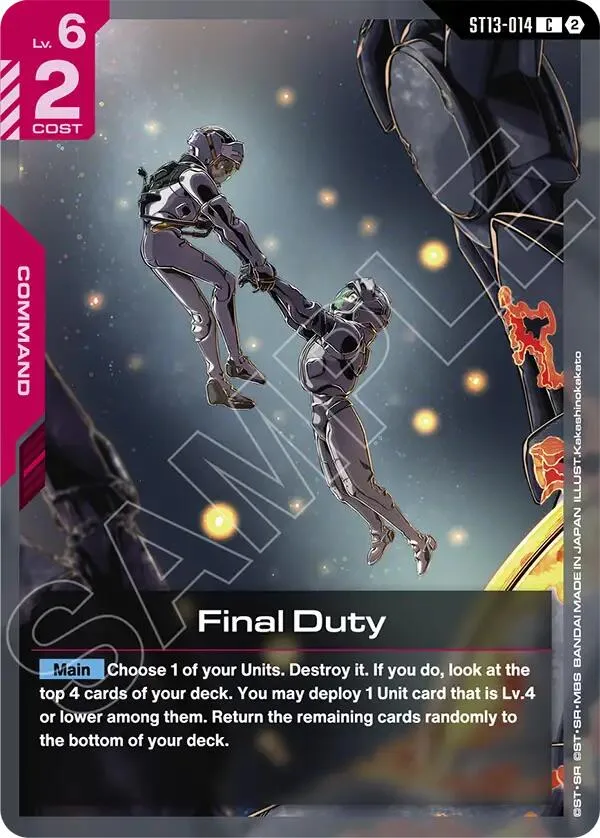 Final Duty card front