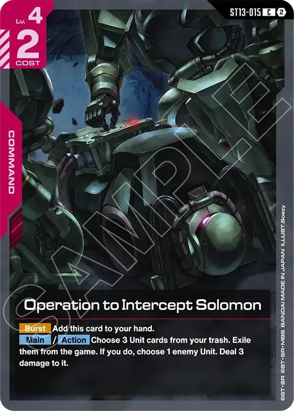Operation to Intercept Solomon card front