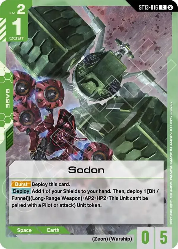 Sodon card front