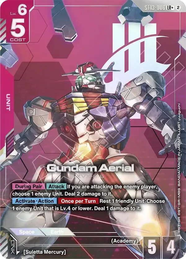 Gundam Aerial (LR+) card front