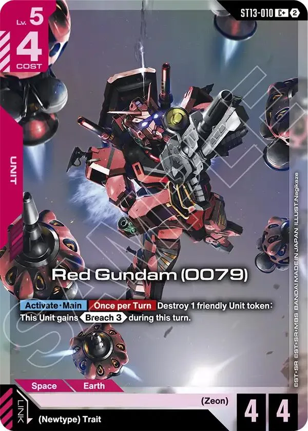 Red Gundam (0079) (C+) card front