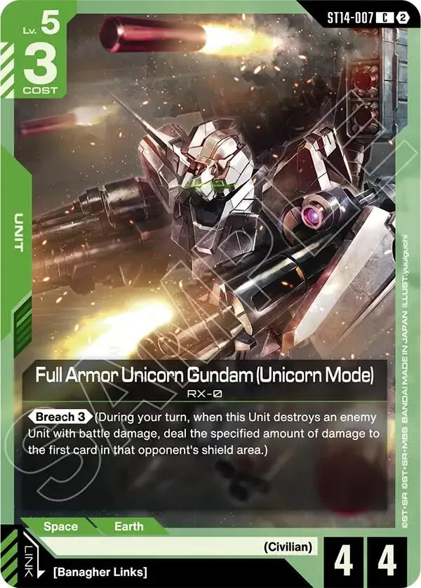 Full Armor Unicorn Gundam (Unicorn Mode) card front