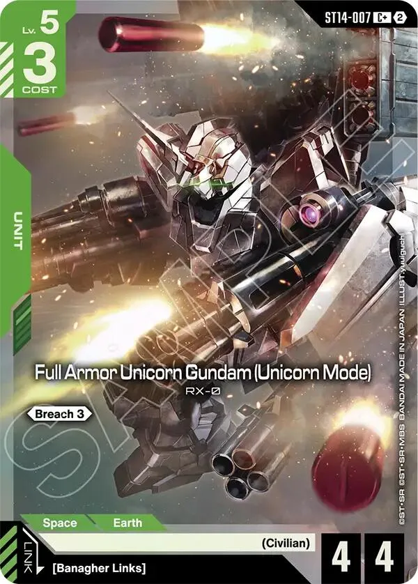 Full Armor Unicorn Gundam (Unicorn Mode) (C+) card front
