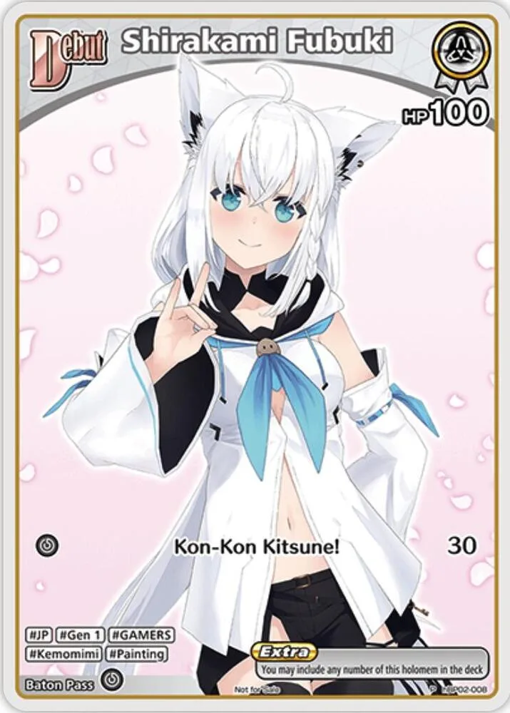 Shirakami Fubuki (P) (hBP02-008) card front