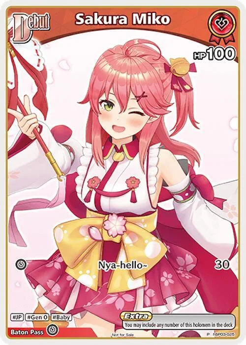 Sakura Miko (P) (hBP03-025) card front