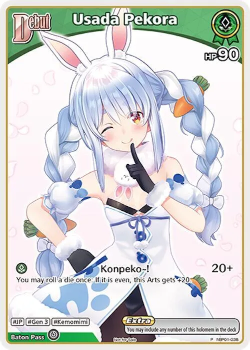 Usada Pekora (P) (hBP01-038) card front