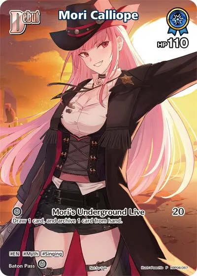 Mori Calliope (P) (hBP06-057) (Alternate Art) card front