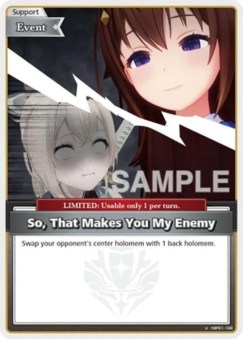 So, That Makes You My Enemy (U) card front