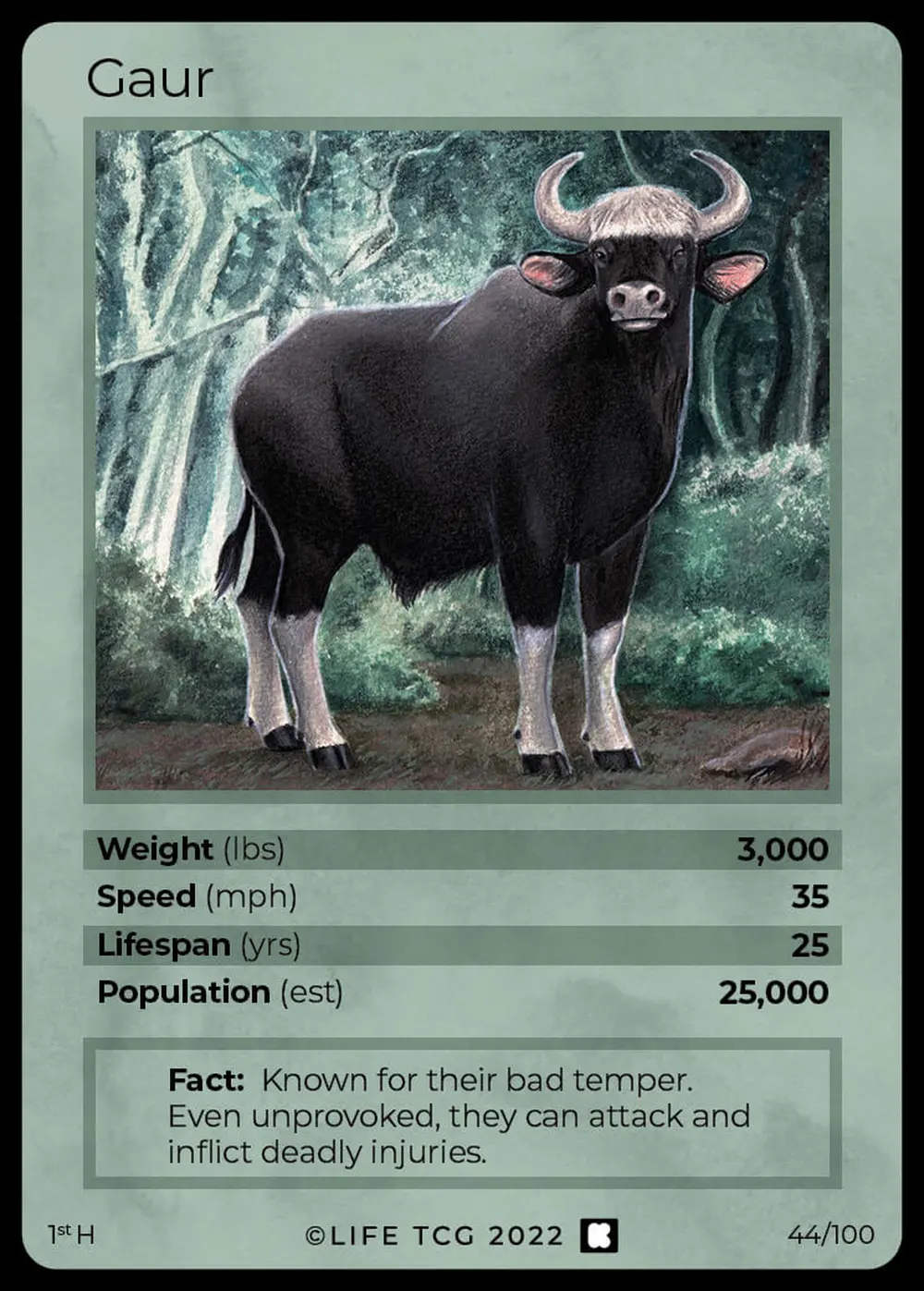 Gaur card front