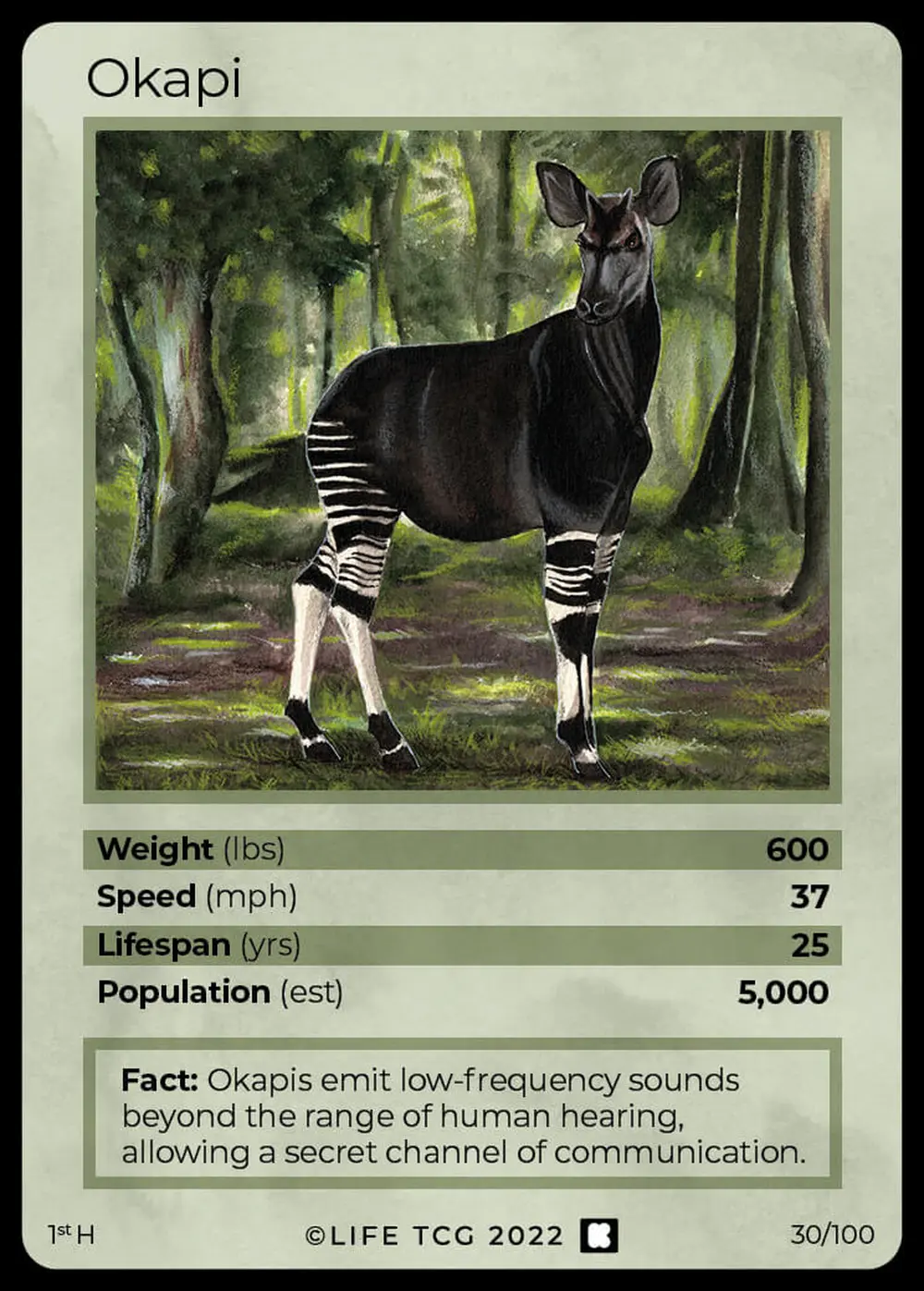 Okapi card front