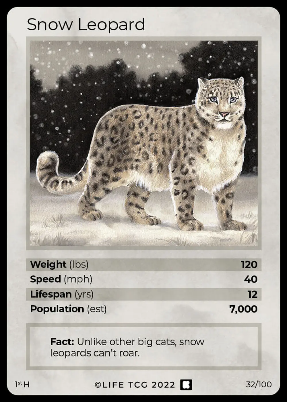 Snow Leopard card front